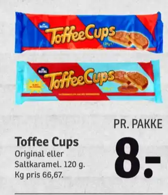 SPAR Toffee cups kiks tilbud