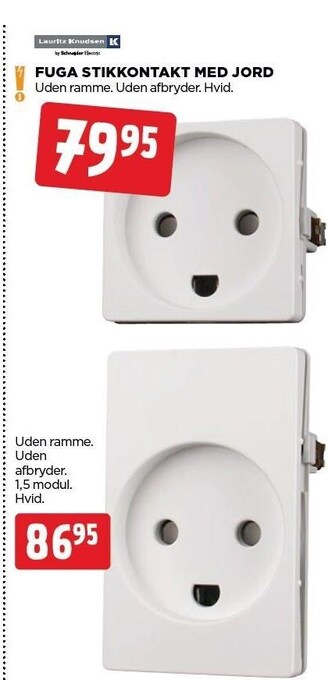 jem & fix Fuga stikkontakt m. jord tilbud