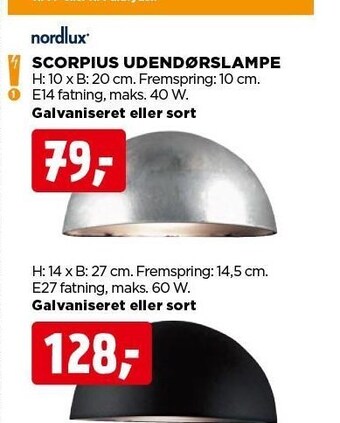 jem & fix Scorpius udendørslampe tilbud
