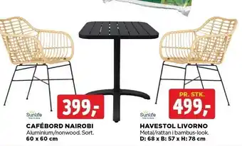 Cafébord eller havestol