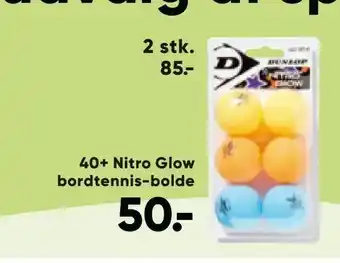 Bilka 40+ Nitro Glow bordtennis-bolde tilbud