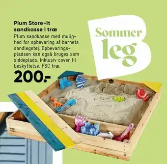 Bilka Plum Store-It sandkasse i træ tilbud