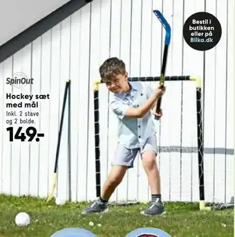 Bilka Hockey sæt med mål tilbud