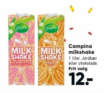 Bilka Campina milkshake tilbud
