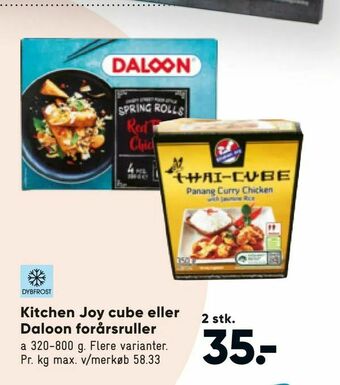 Bilka Kitchen Joy cube eller Daloon forårsruller tilbud