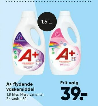 Bilka A+ flydende vaskemiddel tilbud