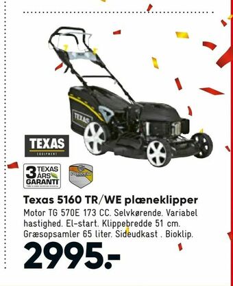 Bilka Texas 5160 TR/WE plæneklipper tilbud