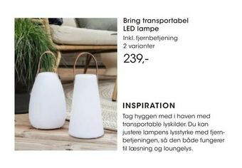 Bilka Bring transportabel LED lampe tilbud