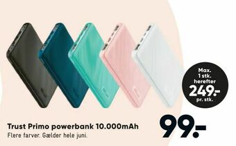 Bilka Trust Primo powerbank 10000mAh tilbud