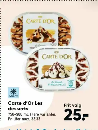 Bilka Carte d'Or Les desserts tilbud