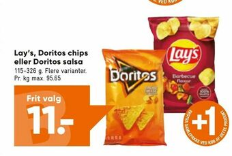 Bilka Lay's, Doritos chips eller Doritos salsa tilbud