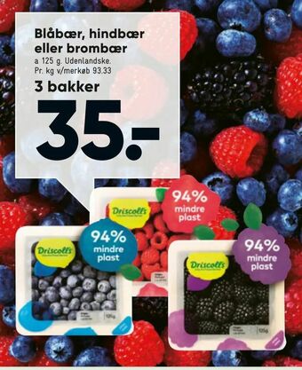 Bilka Blåbær, hindbær eller brombær tilbud