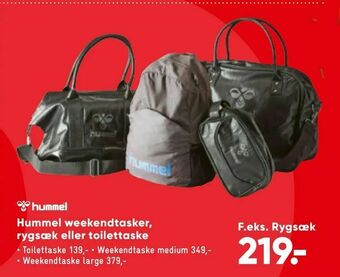 Bilka Hummel weekendtasker, rygsæk eller toilettaske tilbud