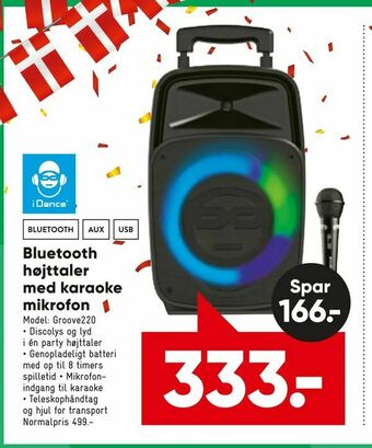 Bilka Bluetooth højttaler med karaoke mikrofon tilbud