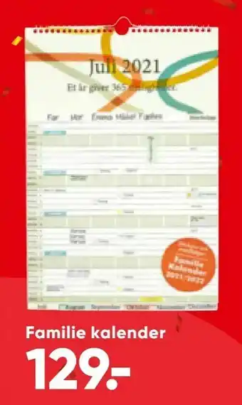 Bilka Familie kalender tilbud
