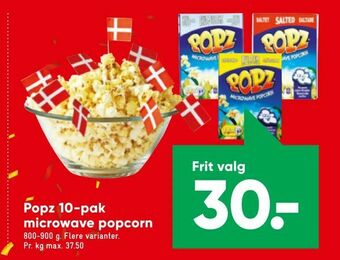 Bilka Popz 10-pak microwave popcorn tilbud