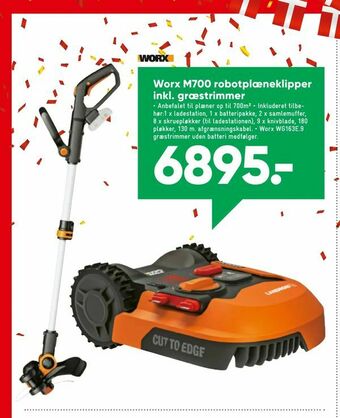 Bilka Worx M700 robotplæneklipper inkl. græstrimmer tilbud