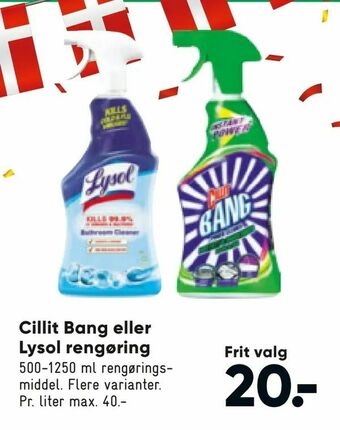 Cillit Bang eller Lysol rengøring