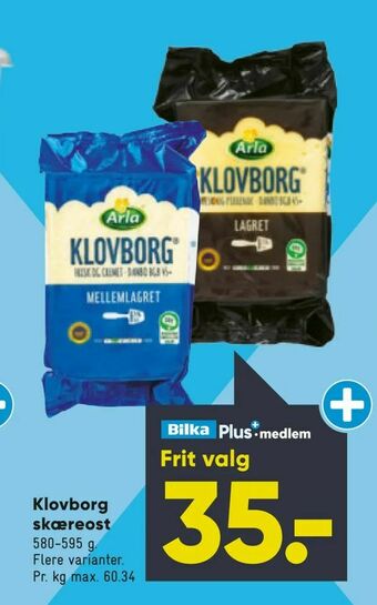 Bilka Klovborg skæreost tilbud