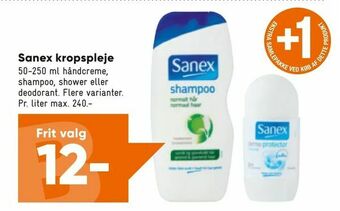 Bilka Sanex kropspleje tilbud