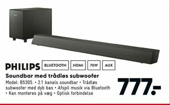 Bilka Soundbar med trådløs subwoofer tilbud
