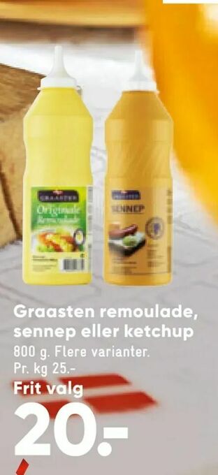 Bilka Graasten remoulade, sennep eller ketchup tilbud