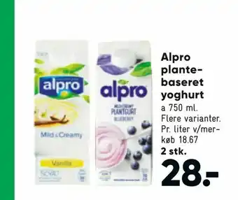 Bilka Alpro plantebaseret yoghurt tilbud