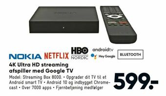 Bilka 4K Ultra HD streaming afspiller med Google TV tilbud