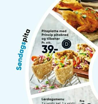 Bilka Pitaplatte med Princip pitabrød og tilbehør tilbud