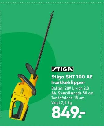 Bilka Stiga SHT 100 AE hækkeklipper tilbud
