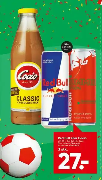 Bilka Red Bull eller Cocio tilbud