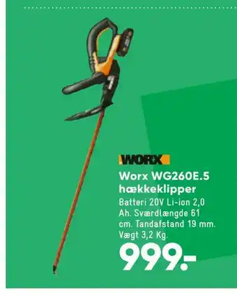 Bilka Worx WG260E.5 hækkeklipper tilbud