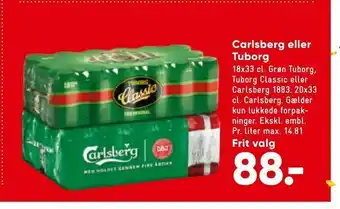 Bilka Carlsberg eller Tuborg tilbud