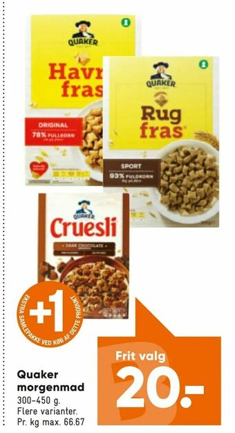 Bilka Quaker morgenmad tilbud