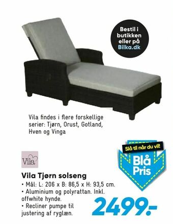 Bilka Vila Tjørn solseng tilbud