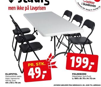 jem & fix Klapstol tilbud