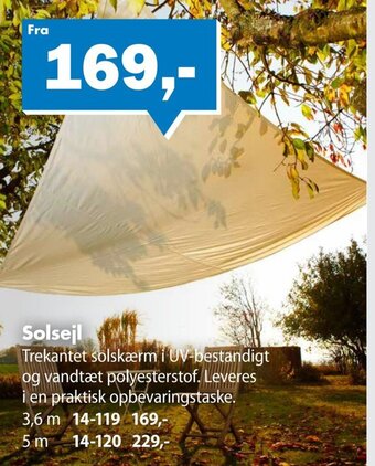 Biltema Solsejl tilbud