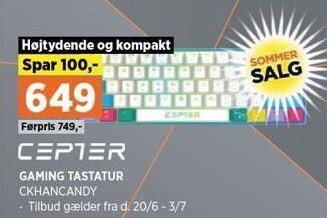 Power Gaming tastatur tilbud
