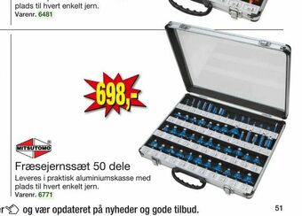 Harald Nyborg Fræsejernssæt 50 dele tilbud