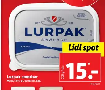 Lidl Lurpak smørbar tilbud