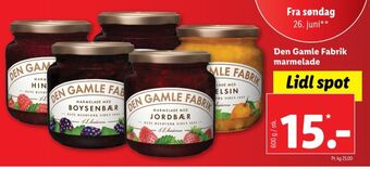 Lidl Den gamle fabrik marmelade tilbud