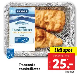 Lidl Havblå torskefilet tilbud