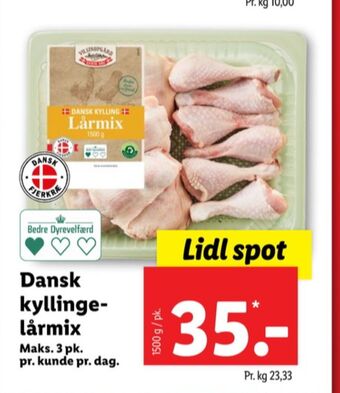 Lidl Vilstrupgård kyllingelår tilbud