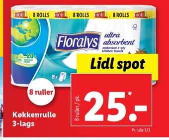 Floralys køkkenrulle