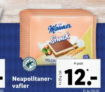 Lidl Manner vafler tilbud