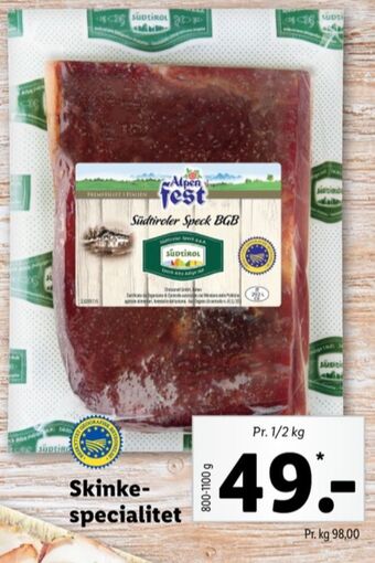 Lidl Alpenfest skinke tilbud