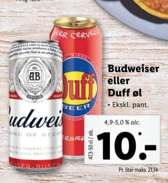 Lidl Budweiser øl tilbud