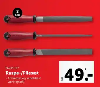 Lidl Parkside file- og raspesæt tilbud
