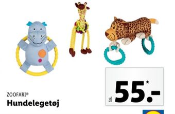 Lidl Zoofari hundelegetøj tilbud