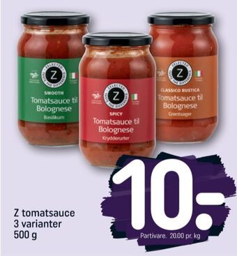 REMA 1000 Zelected sauce flydende tilbud